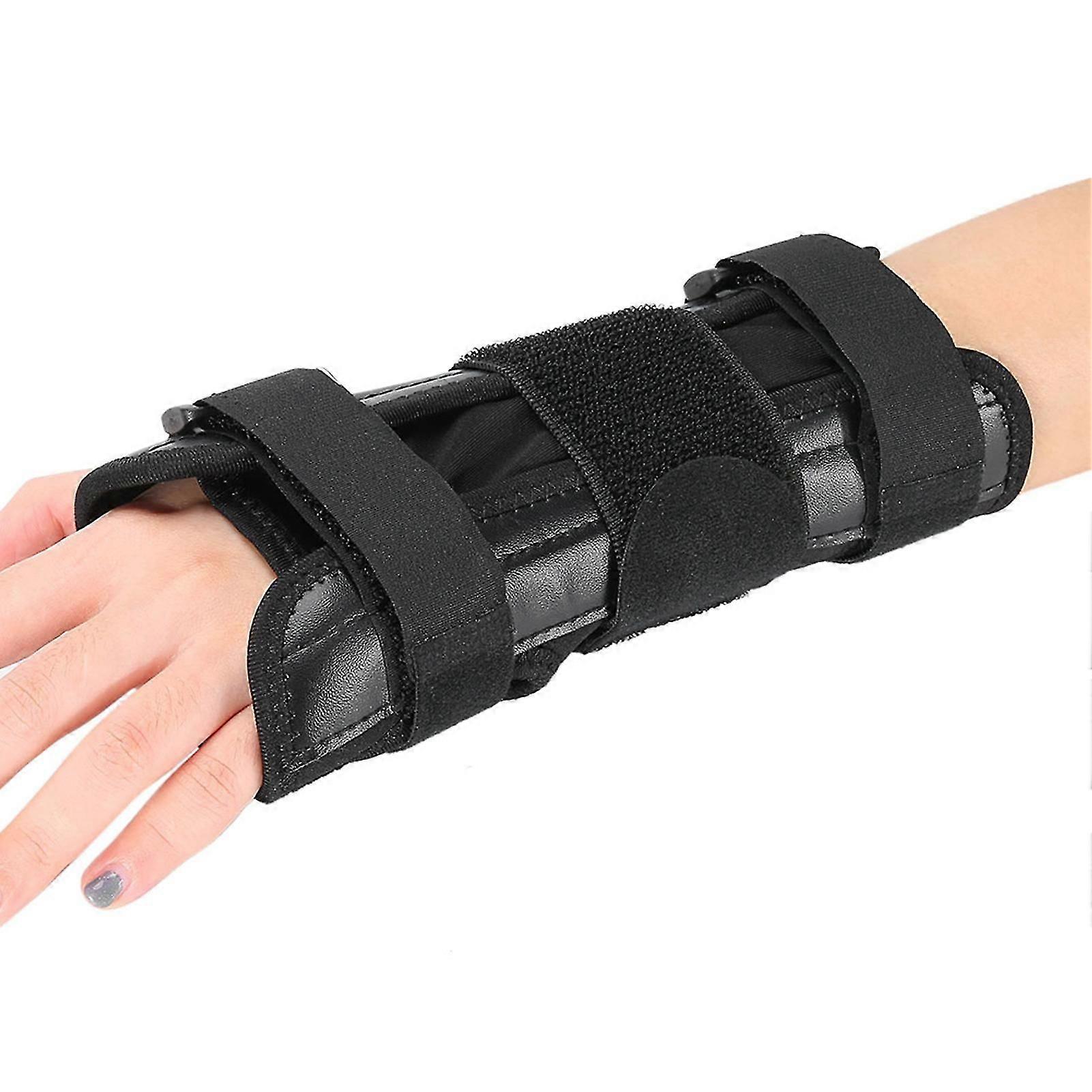 FBA Breathable Universal Wrist Protector for Men - Black Leather, One Size, Left/Right Hand