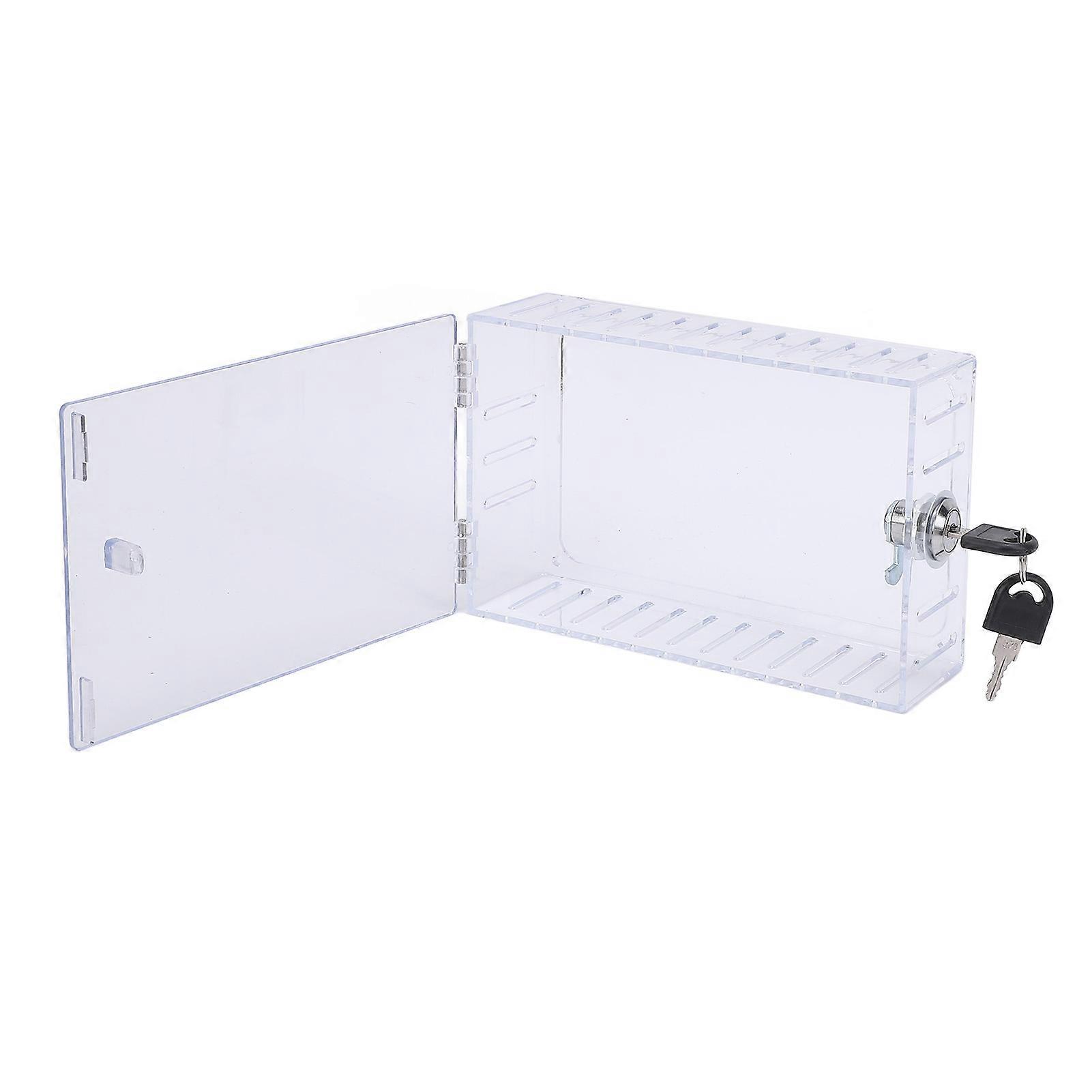 Clear Thermostat Lock Box Cover with Key Thermostat Guard Fits Thermostats 6.1x3.95x2in Or Smaller 