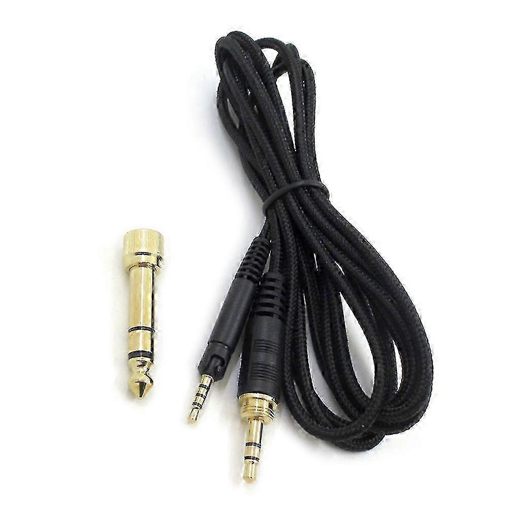Sennheiser HD598 HD599 HD569 Braided OFC Headphone Cable 2M with 6.35mm Adapter for Android & iOS