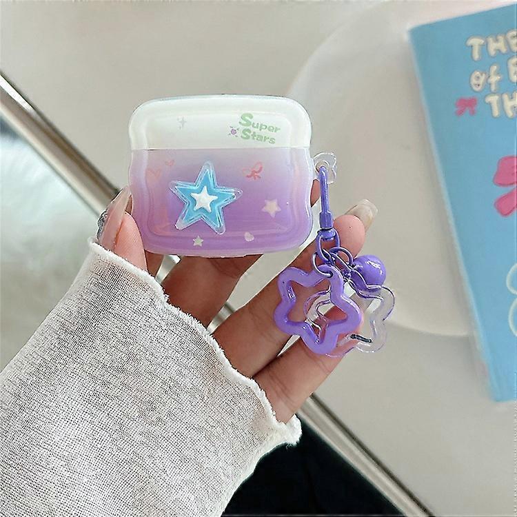 Compatible For Apple AirPods 3 Bluetooth Earphones Cover Star Design TPU Case with Pendant
