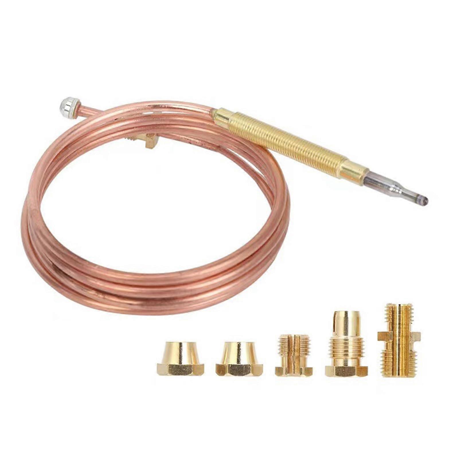 Universal Thermocouple Kits, Thread Temperature Sensor for BBQ Fireplace, Heater (120cm)