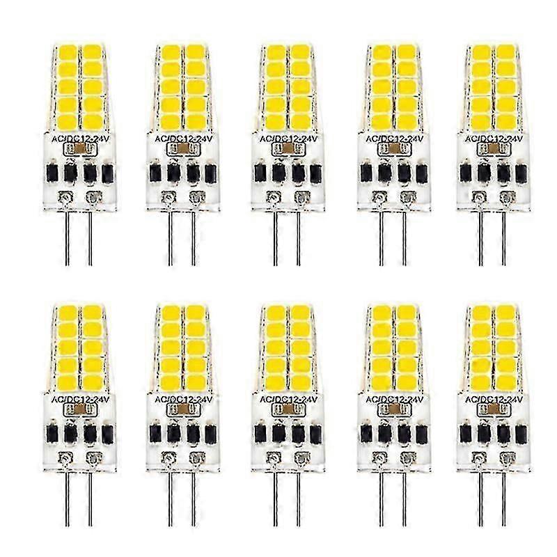 10個G4 LED電球3W 12-24V AC / DC 20LEDs 360ビーム角2835 SMD30Wハロゲンライトの交換