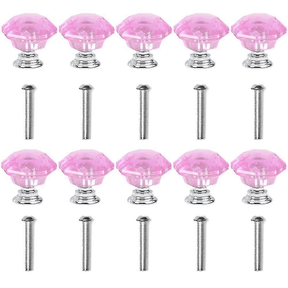 10 قطع 30 مم K9 كريستال زجاج سبائك الزنك سحب مقبض المقابض لدرج خزانة الباب