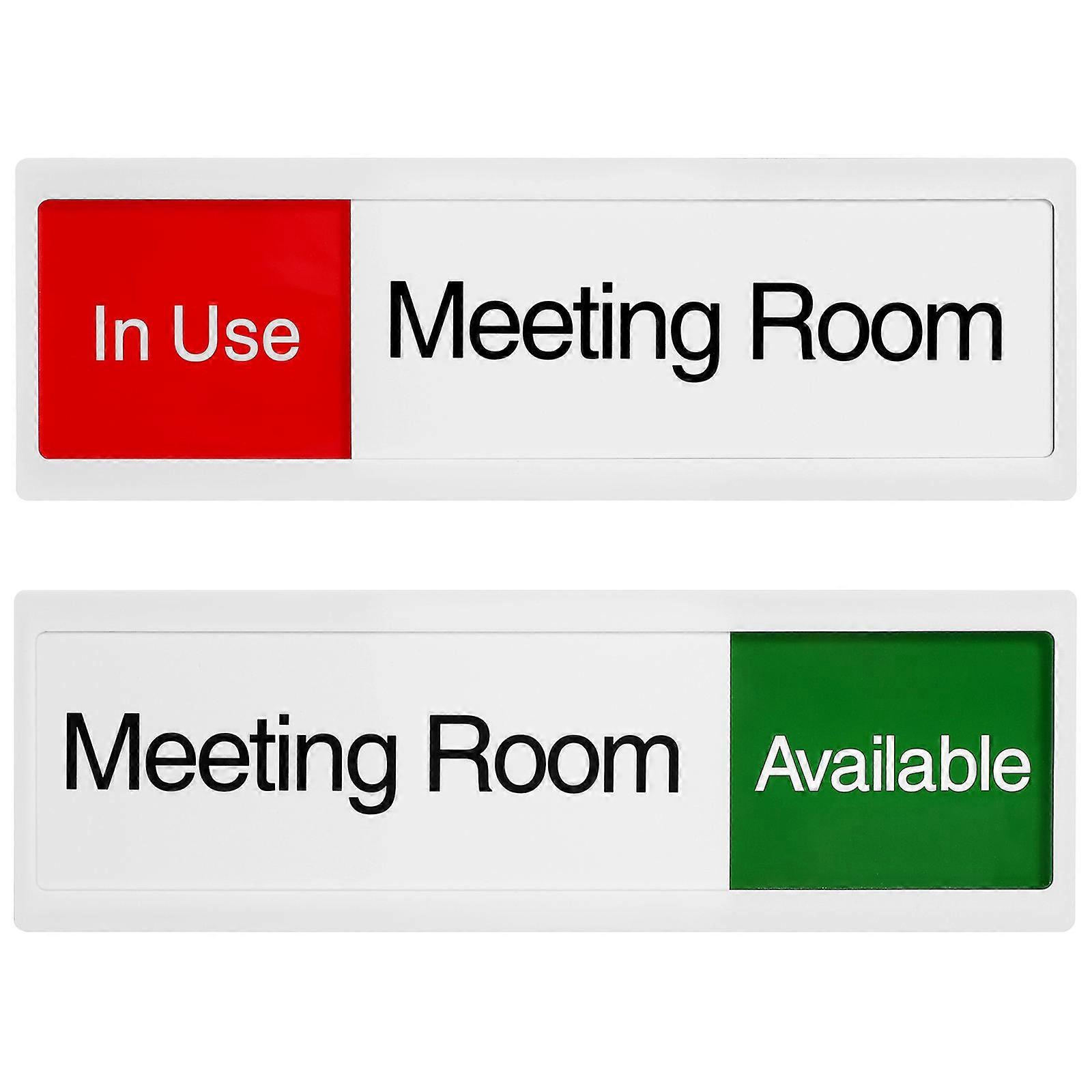 Office Door Sign Meeting Status Indicator Slide Design with Engaged Vacant Display for Conference Room Privacy