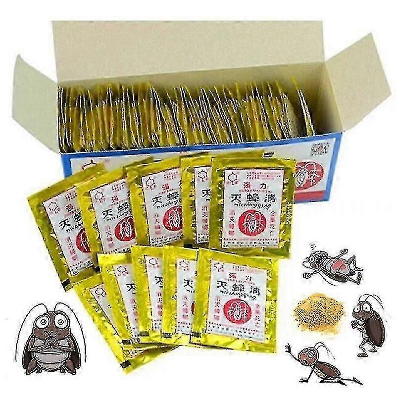50pcs φιλική προς το περιβάλλον σκόνη δολώματος δολωμάτων δολωμάτων κατσαρίδων - αποτελεσματικός έλεγχος παρασίτων για την κουζίνα & το εστιατόριο