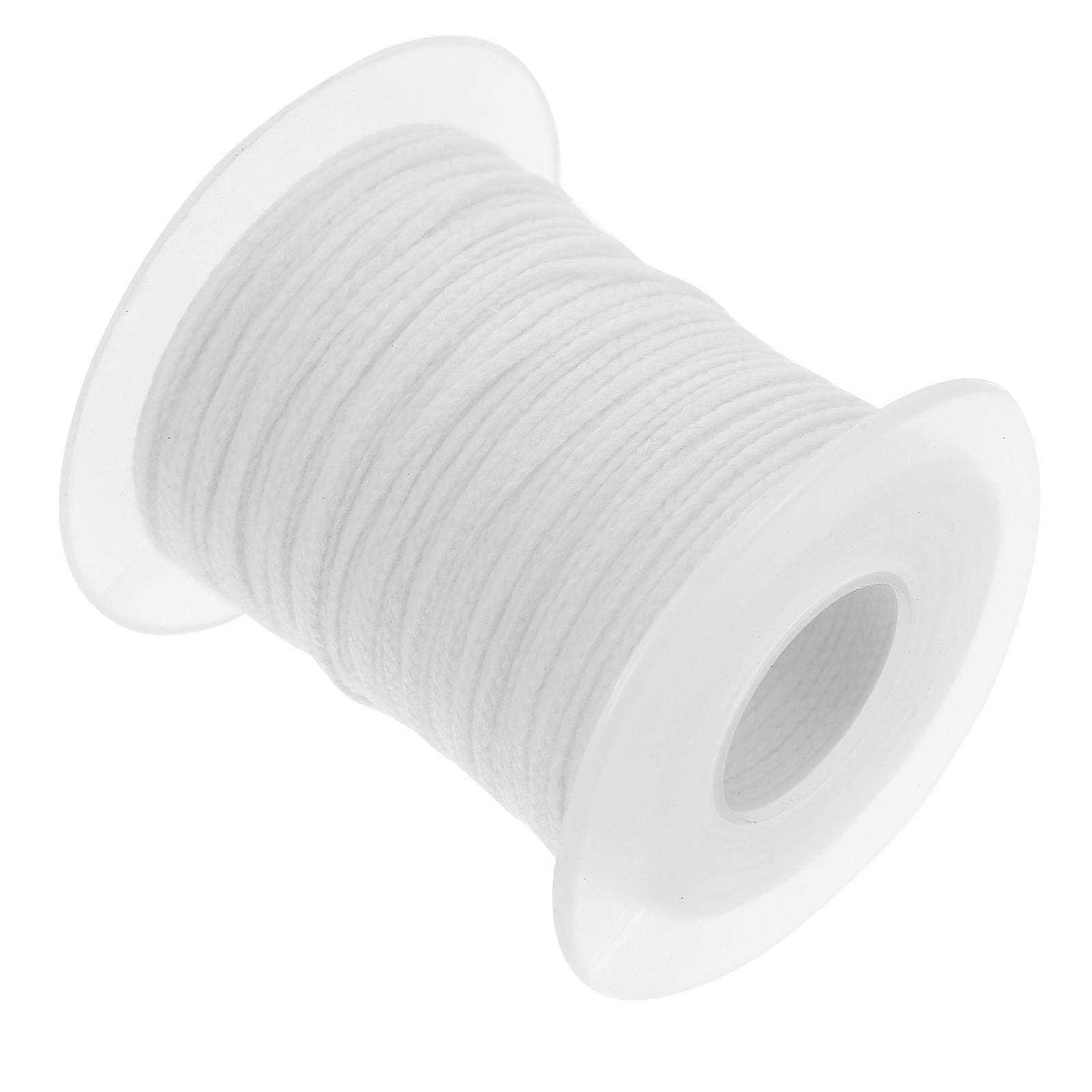 Braided Wicks Candle Wick Spool White for Daily Use and Candle Making with DIY Length Options