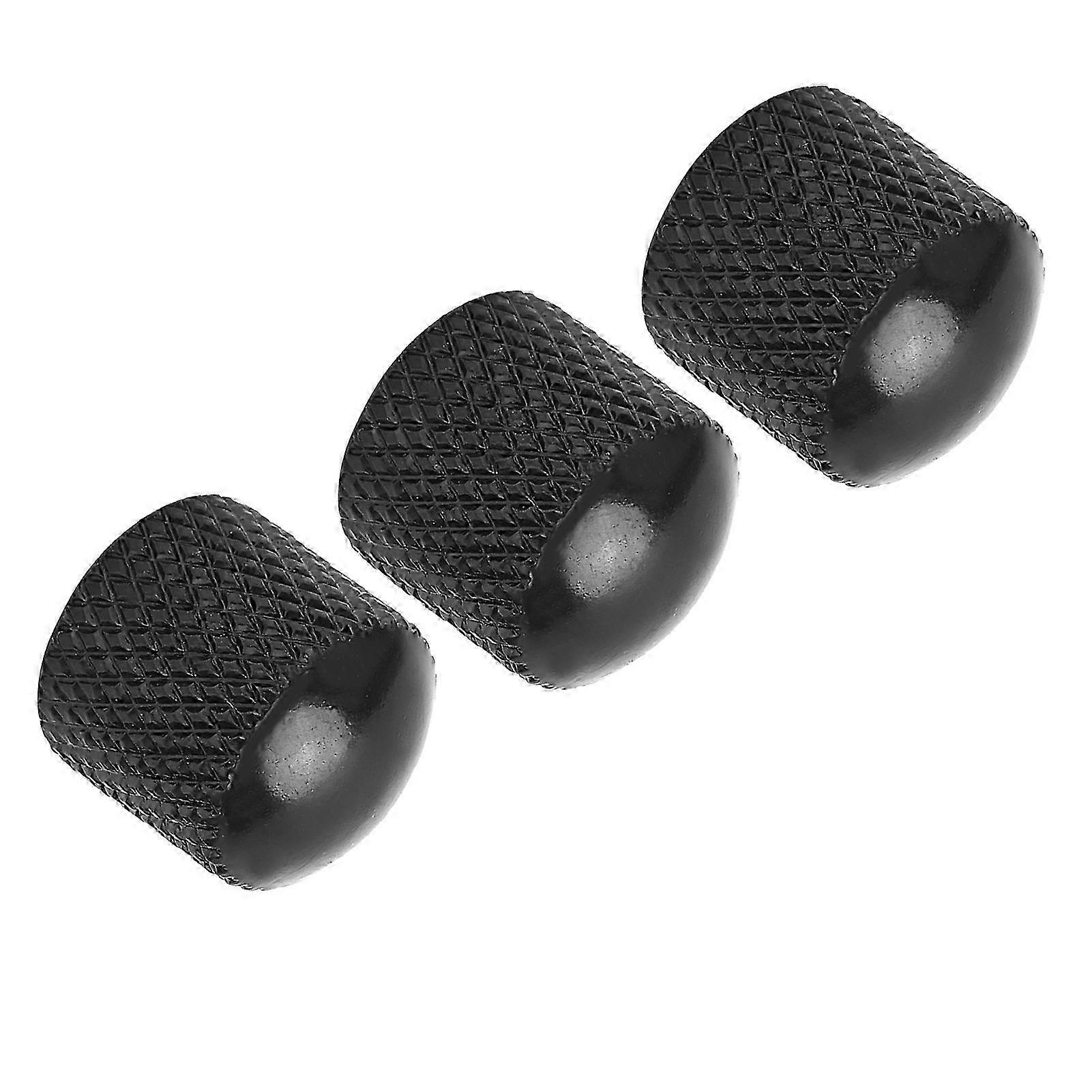 2025 3Pcs Guitar Control Knob Volume Tone Fit Top Set Kit Instrument Accessory ReplacementBlack