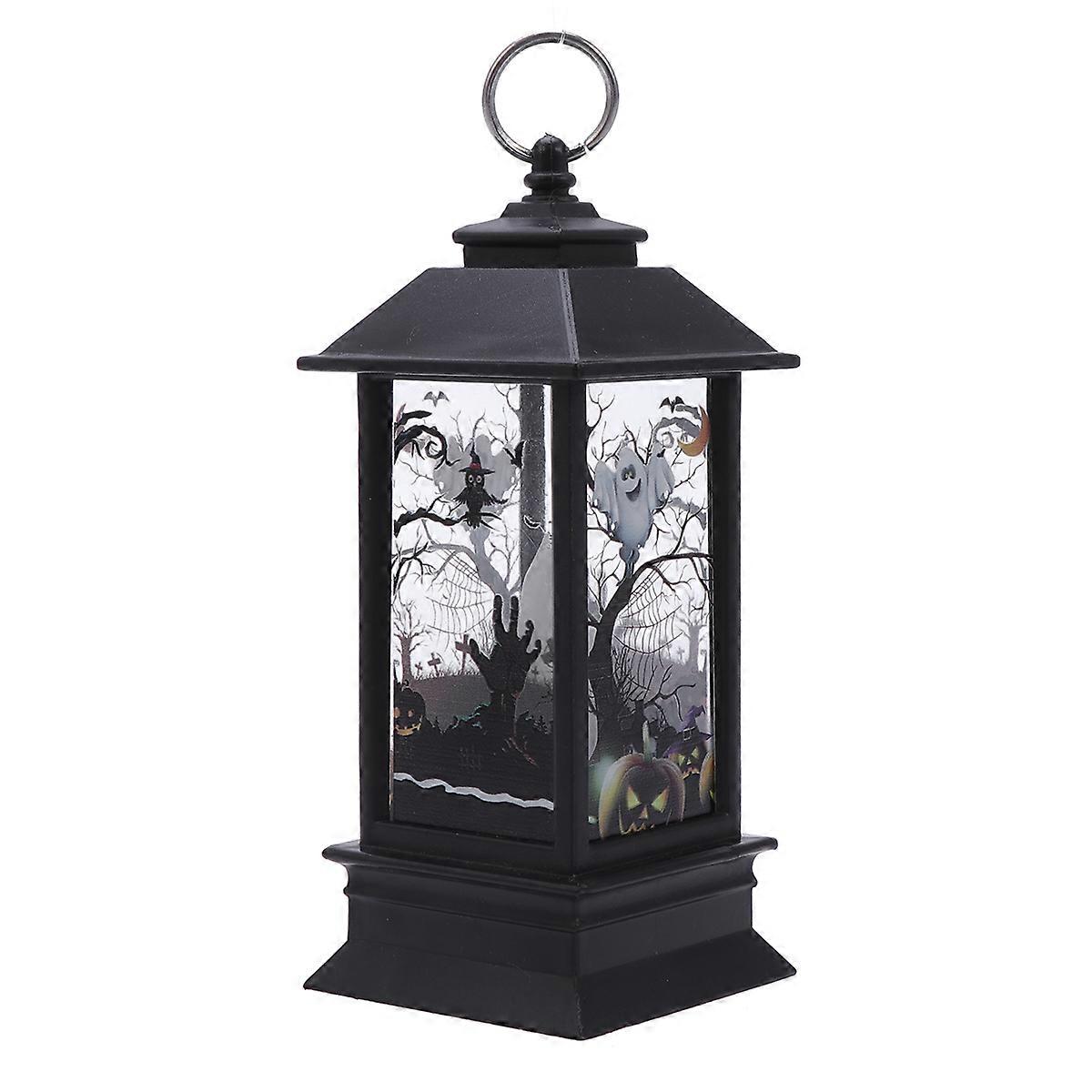 Halloween Flickering Candles Simulation Kerosene Lamp Party Props Acrylic Portable 1Pack