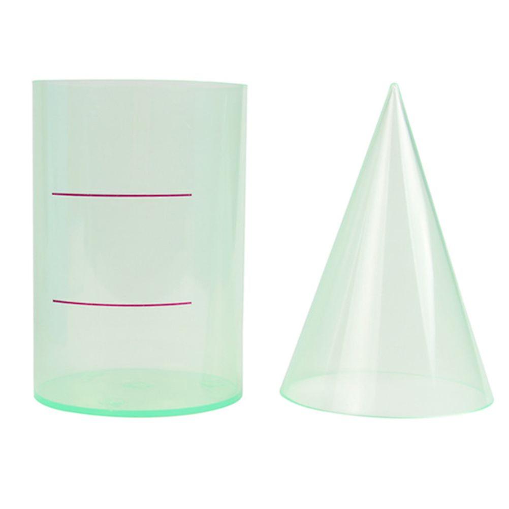 2 Pcs Cylinder Cone Mathematical Volume Ratio Demonstrator Teaching Tools