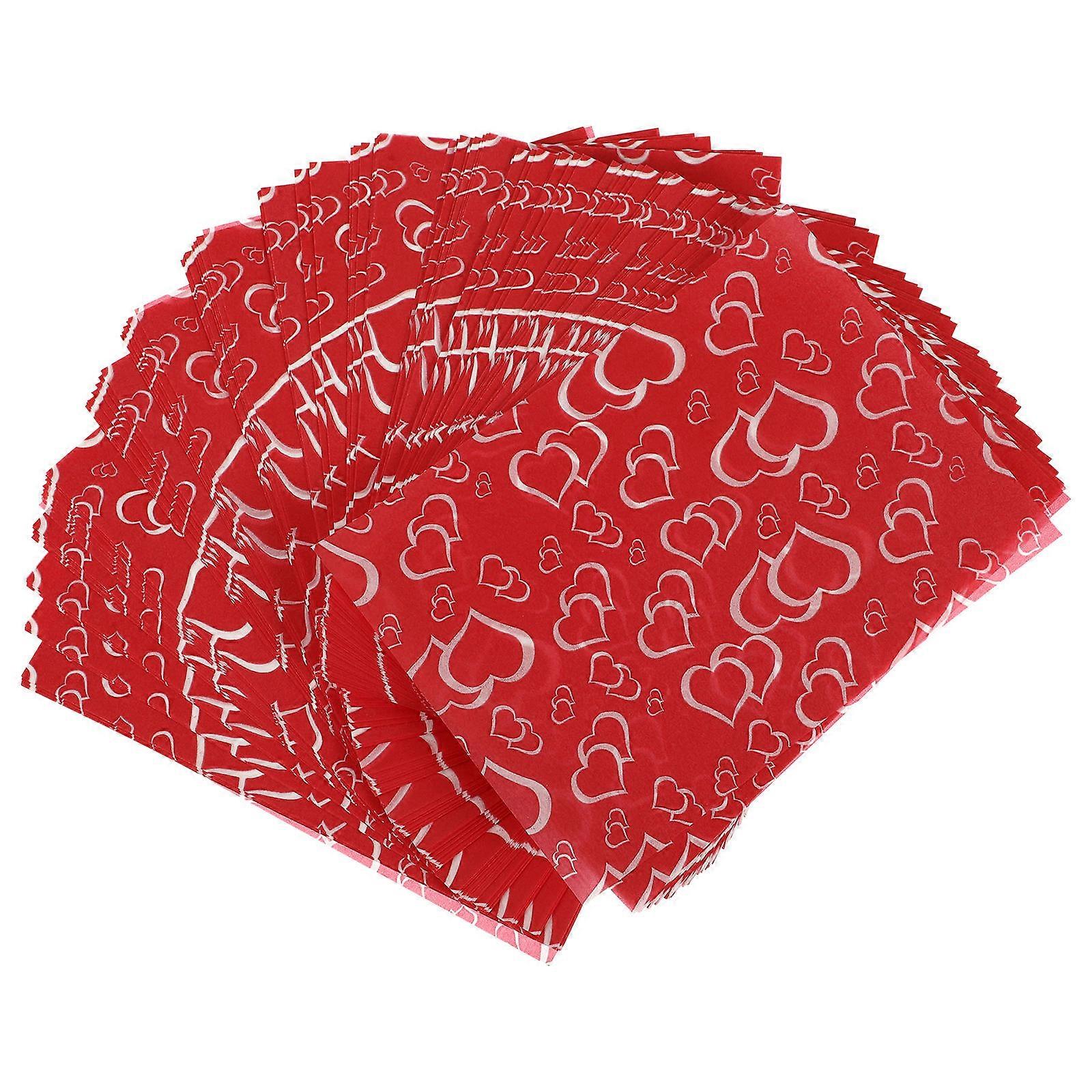 Nougat Wrapping Paper Valentine's Day Stylish Design For Wedding Red 12.5*9CM Chocolate Packaging 500Pcs