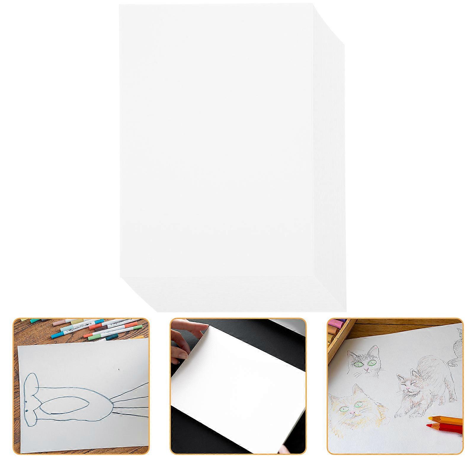 Drawing Supplies Painting Paper Rectangular Shape White Color Cardstock Material For Skill Development 50 Sheets