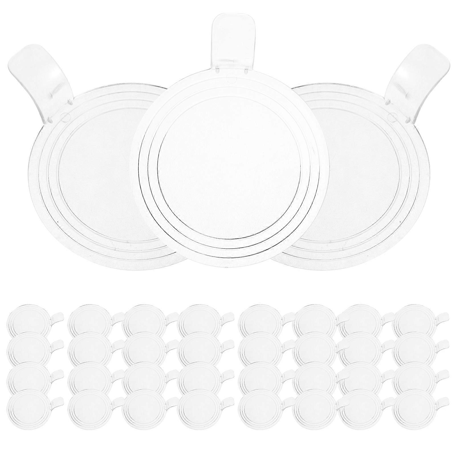 Dessert Board With Handle Plastic Cake Base For Cakes And Pastry .95X2.95X0.98IN Reusable 100Set