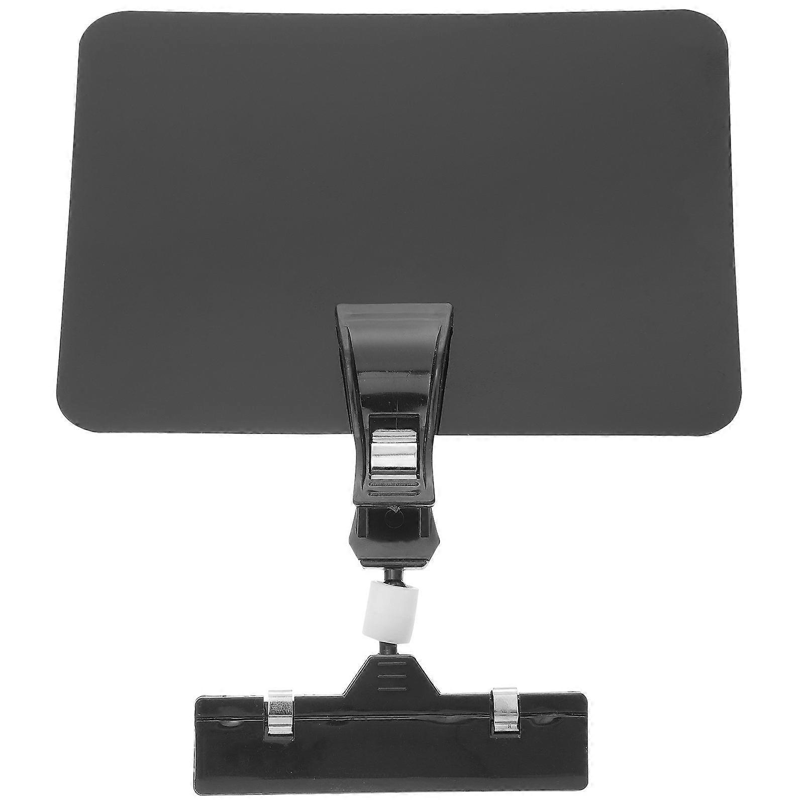 6 Pack Reusable Price Label Holders with Rotatable Clips – Double Sided Black Chalkboard Signs for Retail, Party, and Food Buffet Displays