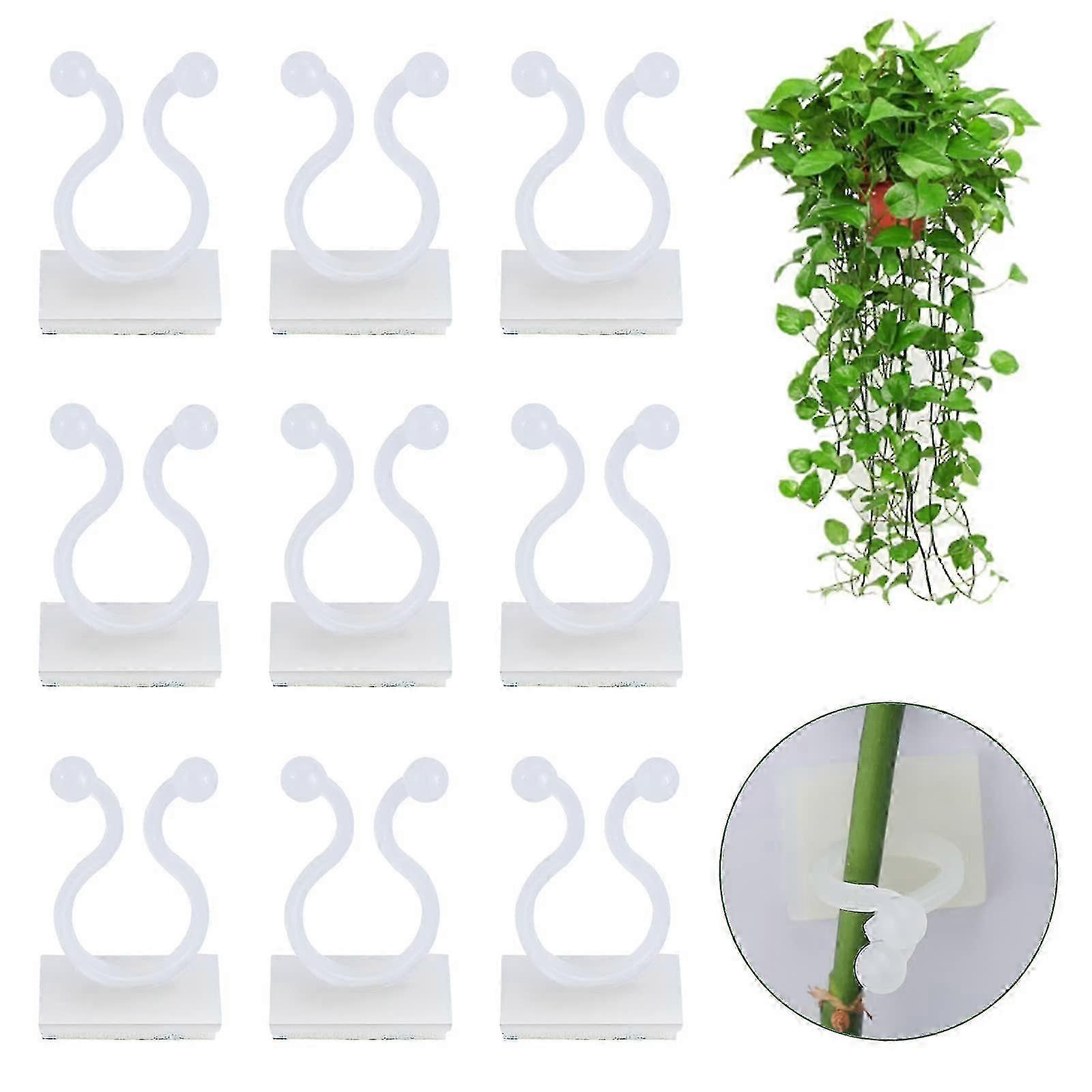 50Pcs Invisible Plant Clips for Climbing Vines, Self-Adhesive Wall Hooks