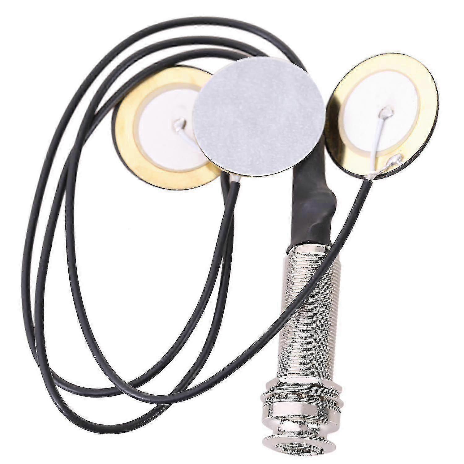 Piezo Contact Microphone 3 Transducer Pickups With End Pin Jack For Kalimba
