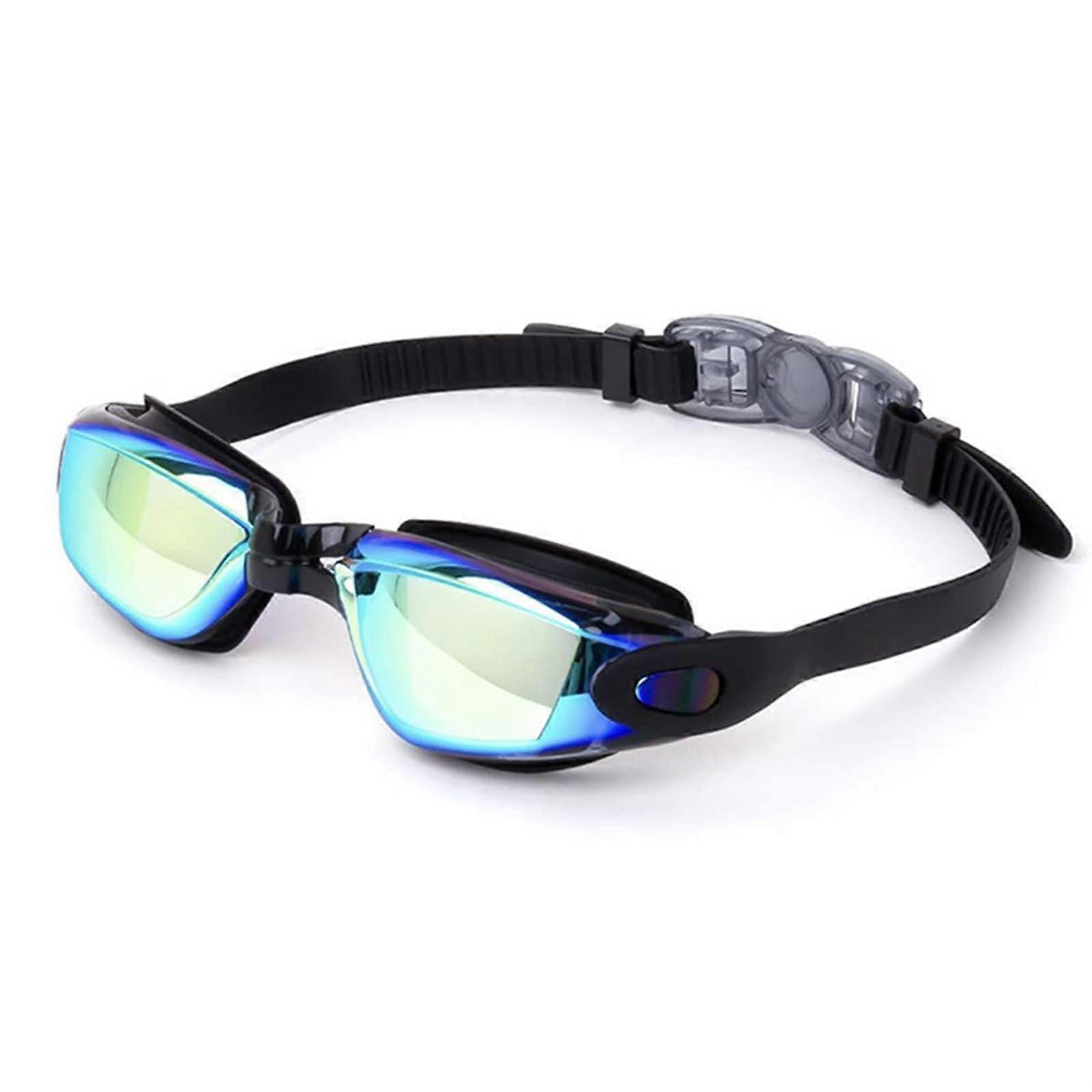 High Definition Swimming Goggles Adult Universal Silicone AntiFog Electroplating Swimming Goggles Green