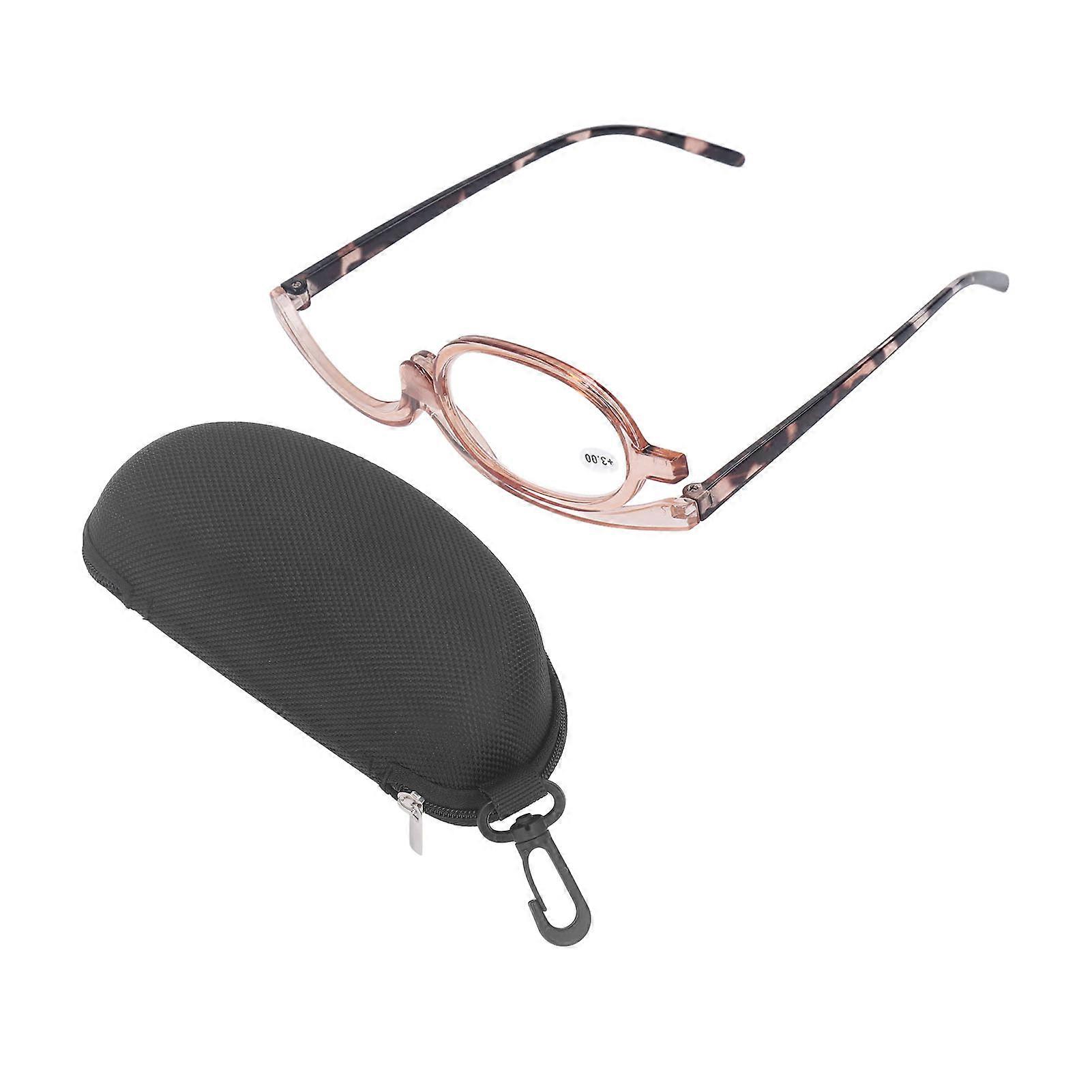 180 Degree Rotating Flip Up Magnifying Reading Glasses for Makeup +3.00