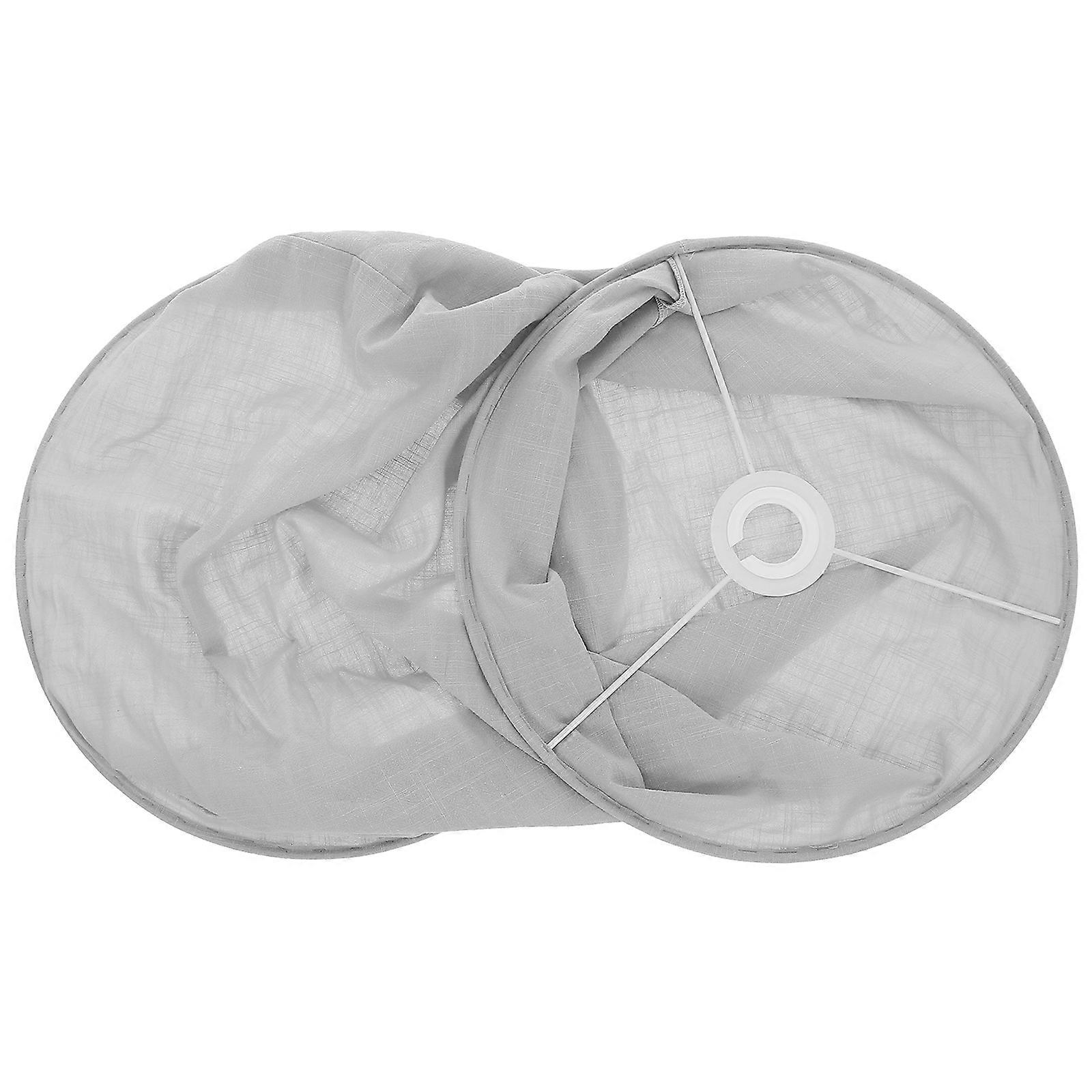 Folding Grey Cloth Lampshade for Pendant Ceiling Light, Simple Home Decor Shade for Festivals, Easy Installation