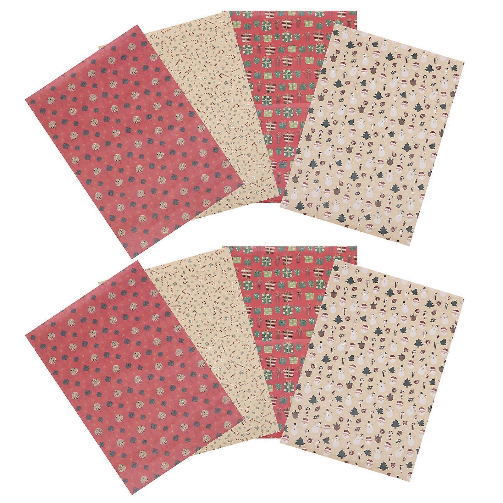DIY Packaging Papers Novelty Wrapping Paper Assorted Color 70x50x0.1cm Home DIY present Wrapping 8Pcs