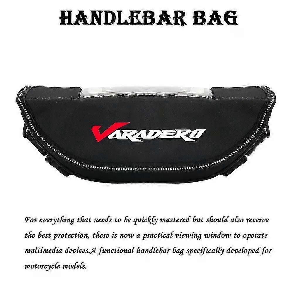 Motorcycle Handlebar Bag with Touchscreen Phone Storage Bag Fit For Honda Varadero XL1000 VFR1200X VFR 1200 X NC700X-Varadero B
