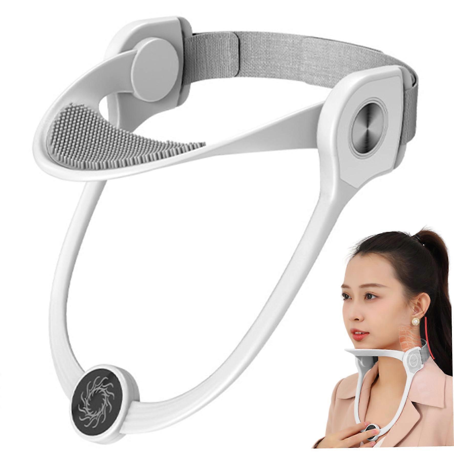 Posture Corrector with Chin Support, Foldable Ergonomic Neck Brace, TPU Pad for Pain Relief, Ideal for Students and Office Workers
