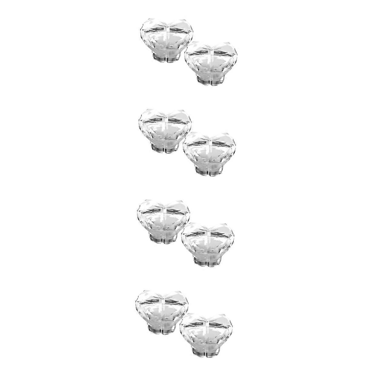 4 Pairs Toilet Flush Button Set, Heart-Shaped Toilet Flush Buttons, UV Acrylic Adhesive Toilet Button Tools, Compatible with Standard Toilets