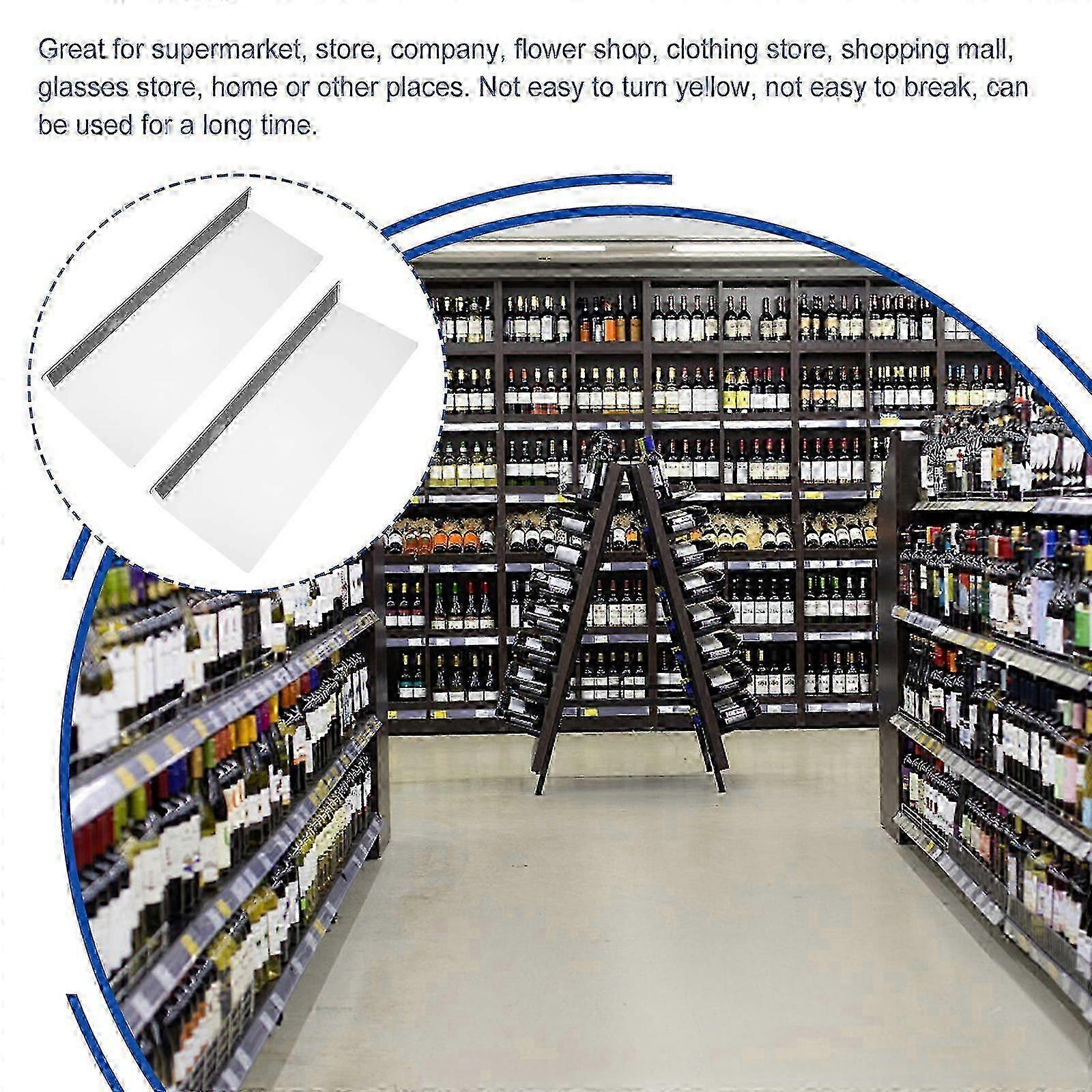 2pcs Magnetic Shelf Dividers for Supermarket Classification Baffle Clamp