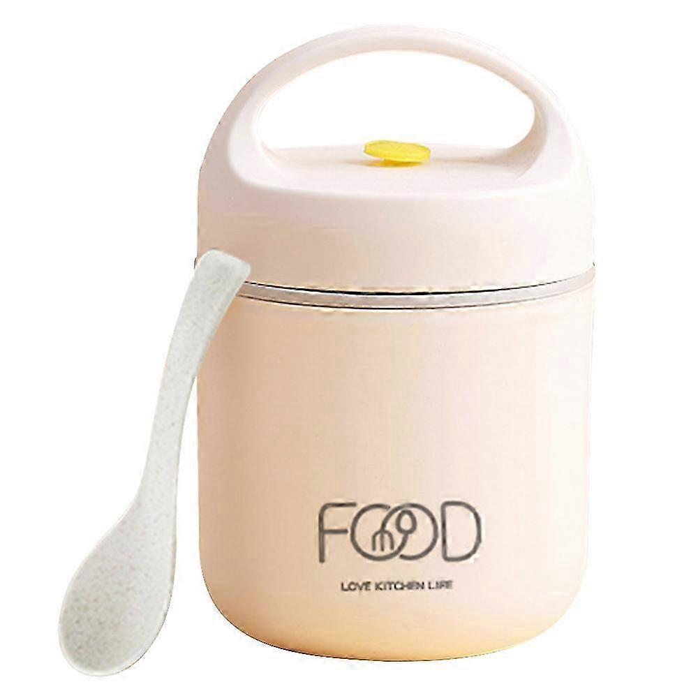 Single Layer 304 Stainless Steel Insulated Lunch Box Portable Soup Container with Spoon