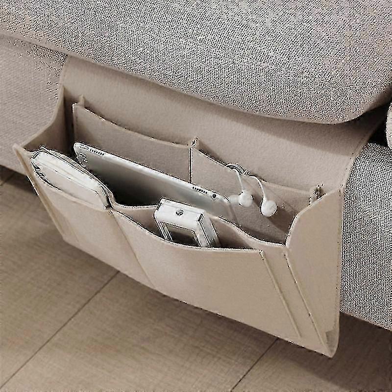 Felt Storage Bag with Pockets for Bedside, Sofa, or Desk - Organizer for Phone and Magazines