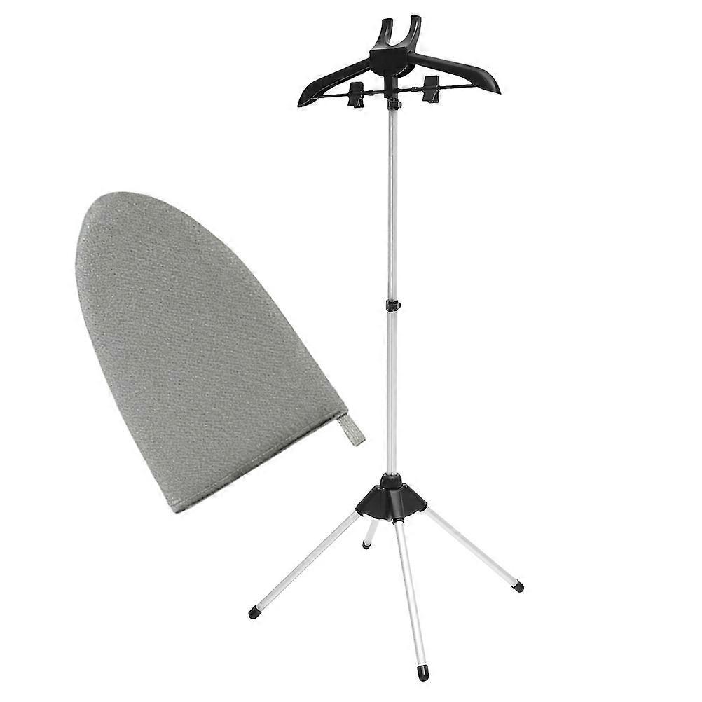 Adjustable Foldable Ironing Rack with Handheld Steamer Hanger for Effortless Garment Drying at Home