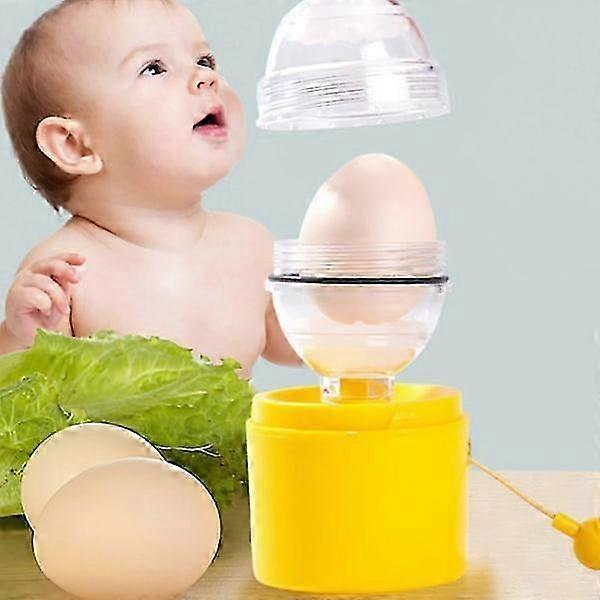 Handheld Egg Shaker Mixer Tool for Mixing Egg Whites - Yellow