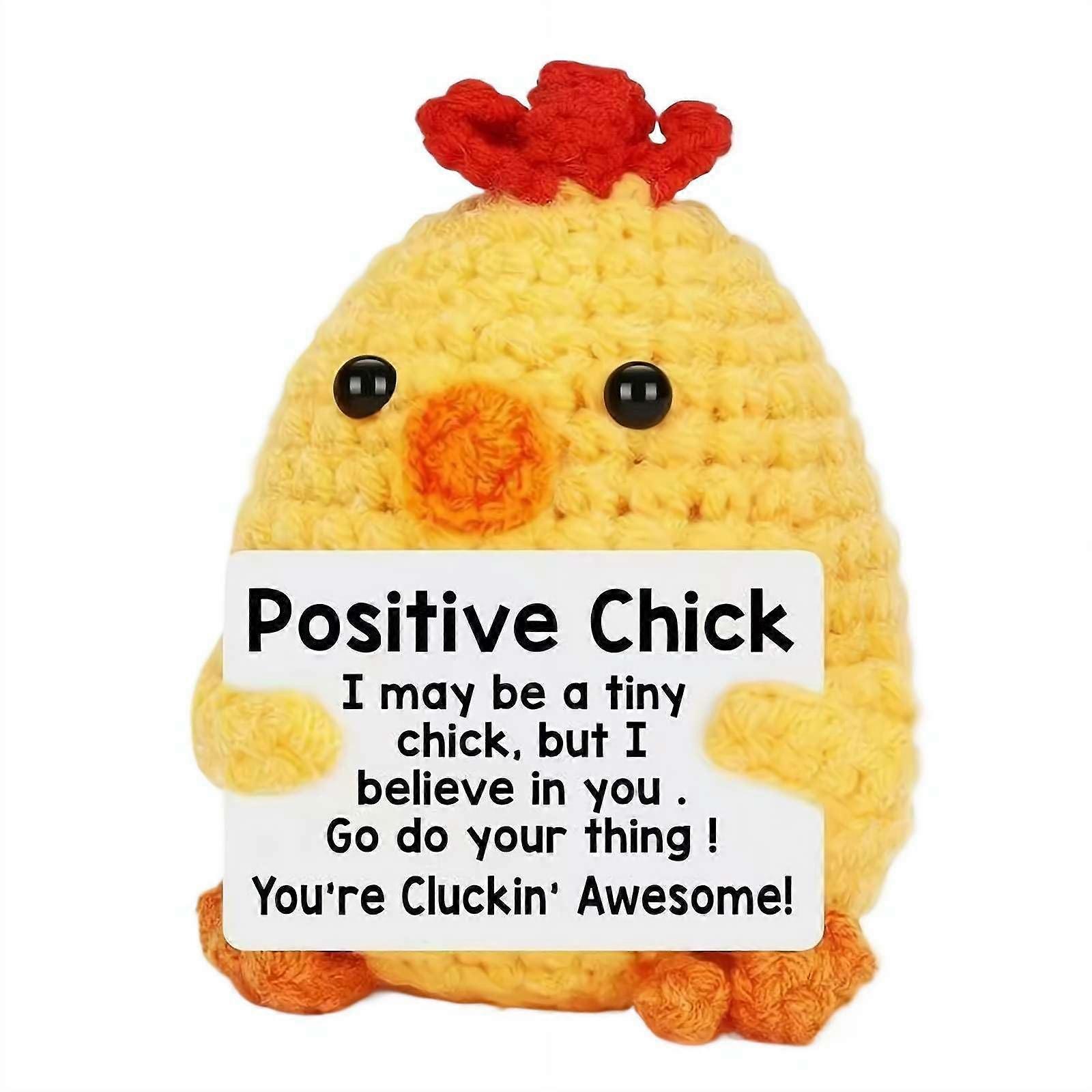 Positive Crochet Sheep with Custom Inspirational Message Card, Versatile Home Decoration, Cute Gift for Birthdays and Coworkers, Style F