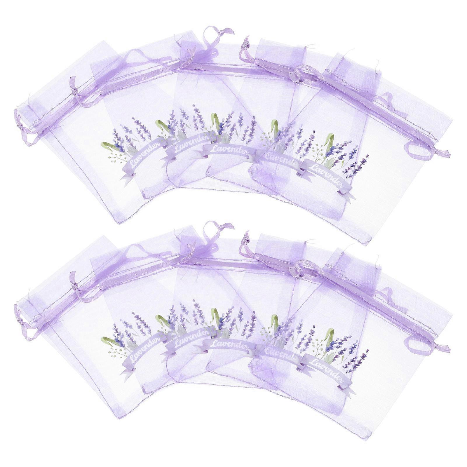 20pcs Lavender Empty Mesh Sachet Bags Drawstring Storage Pouches for Versatile Home and Car Use – Fine Craftsmanship, Unique Design for Scented