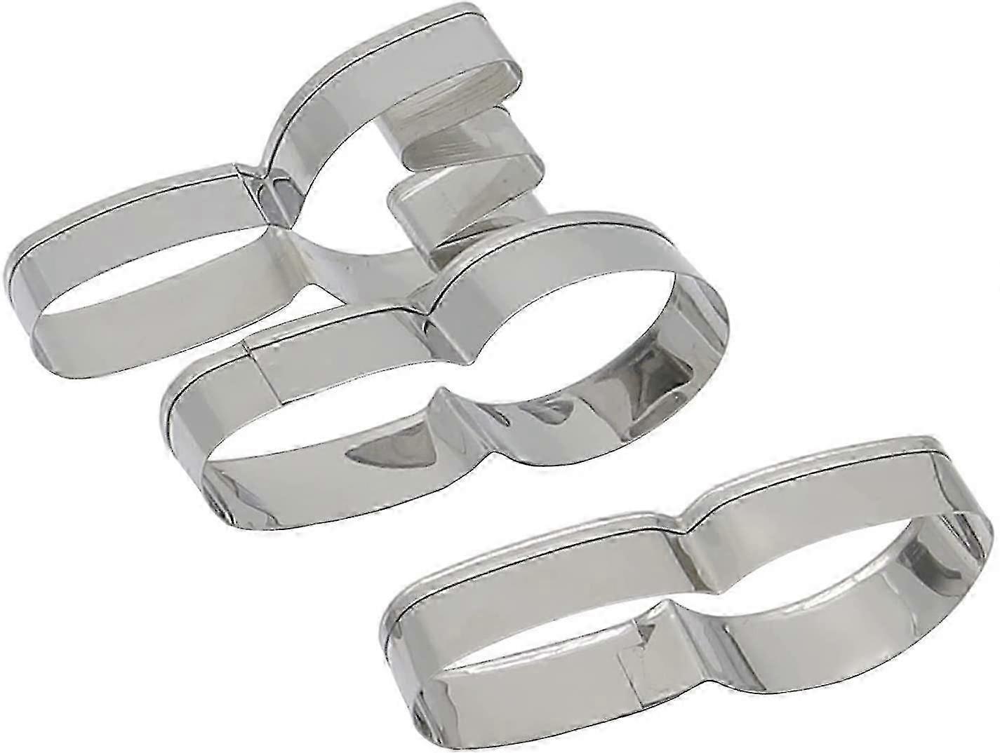 2024 Cookie Cutters Set of 3 pcs, Stainless Steel Shaped Cooking Molds for Pastry Biscuit