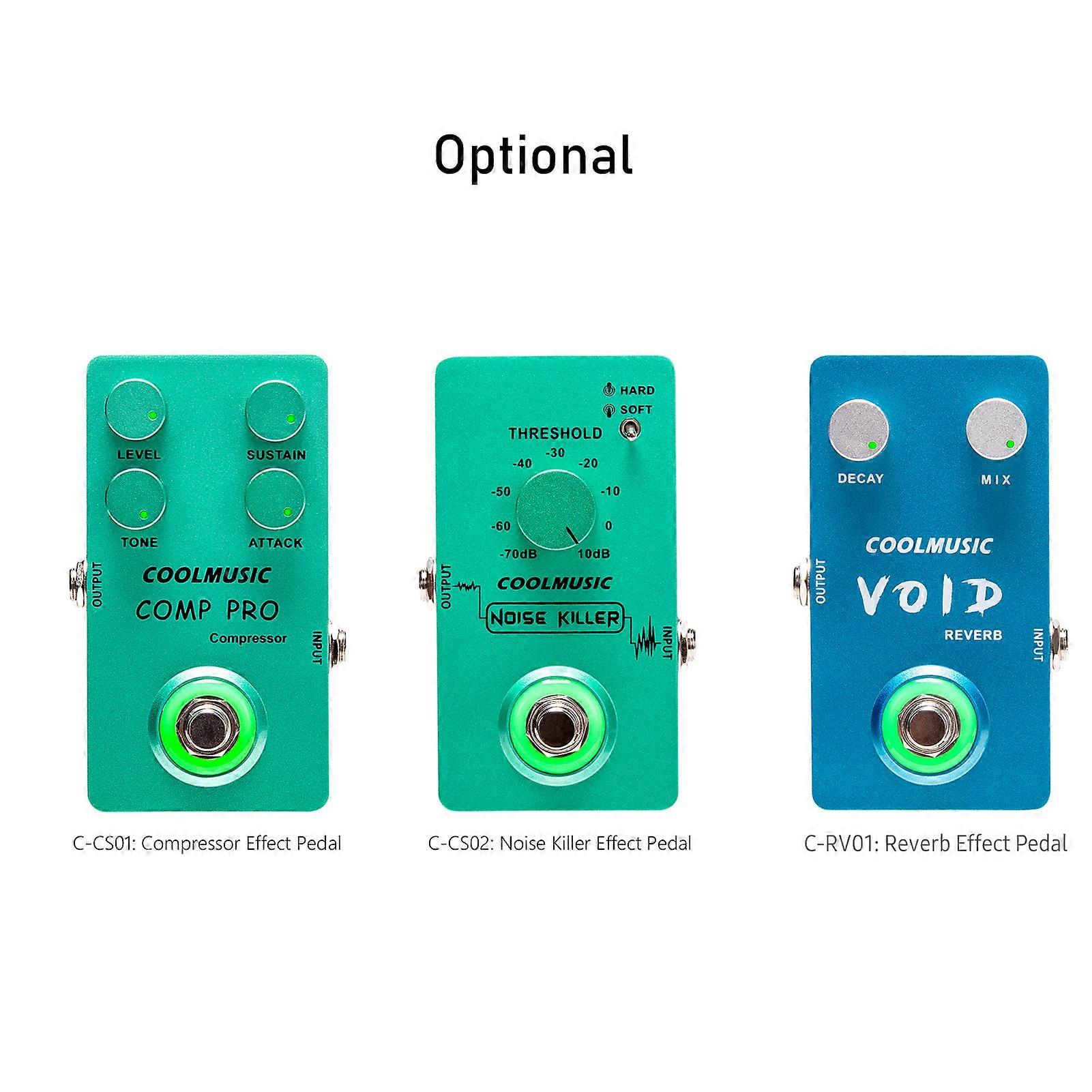 COOLMUSIC Killer Pedal True Bypass Noise Gate Effect Pedals with Hard/ Soft Mode and Foot Switch for Electric Guitar Bass