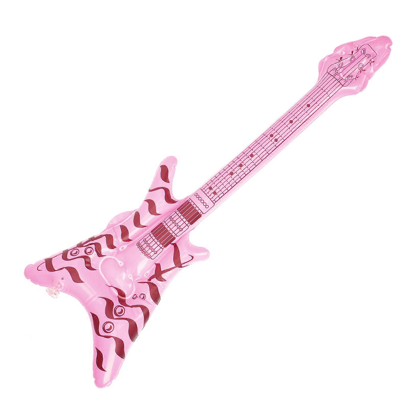 Inflatable Musical Instrument Guitar Prop for Rock Band Party Concert Beach Performance Decoration Reusable Blow Up Themed Music Events Random Color