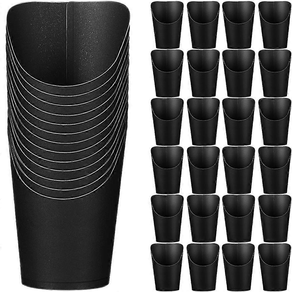 50pcs French Fry Cups Stylish Snack Holders for Parties, Events, Daily Use – Card Design for Fried Chicken, Candies, Snacks