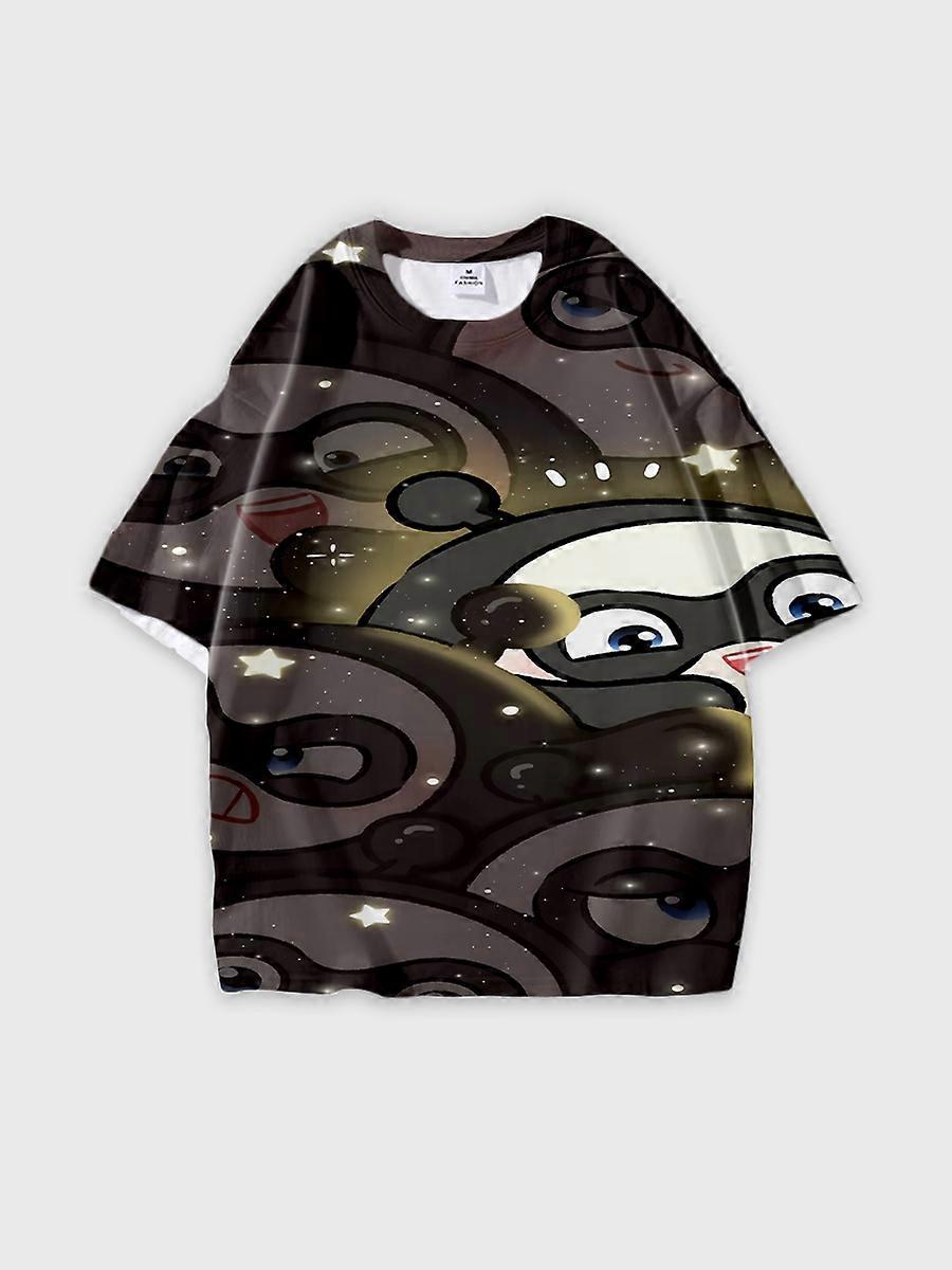 T-shirt round neck Pattern loose short sleeve JW1938