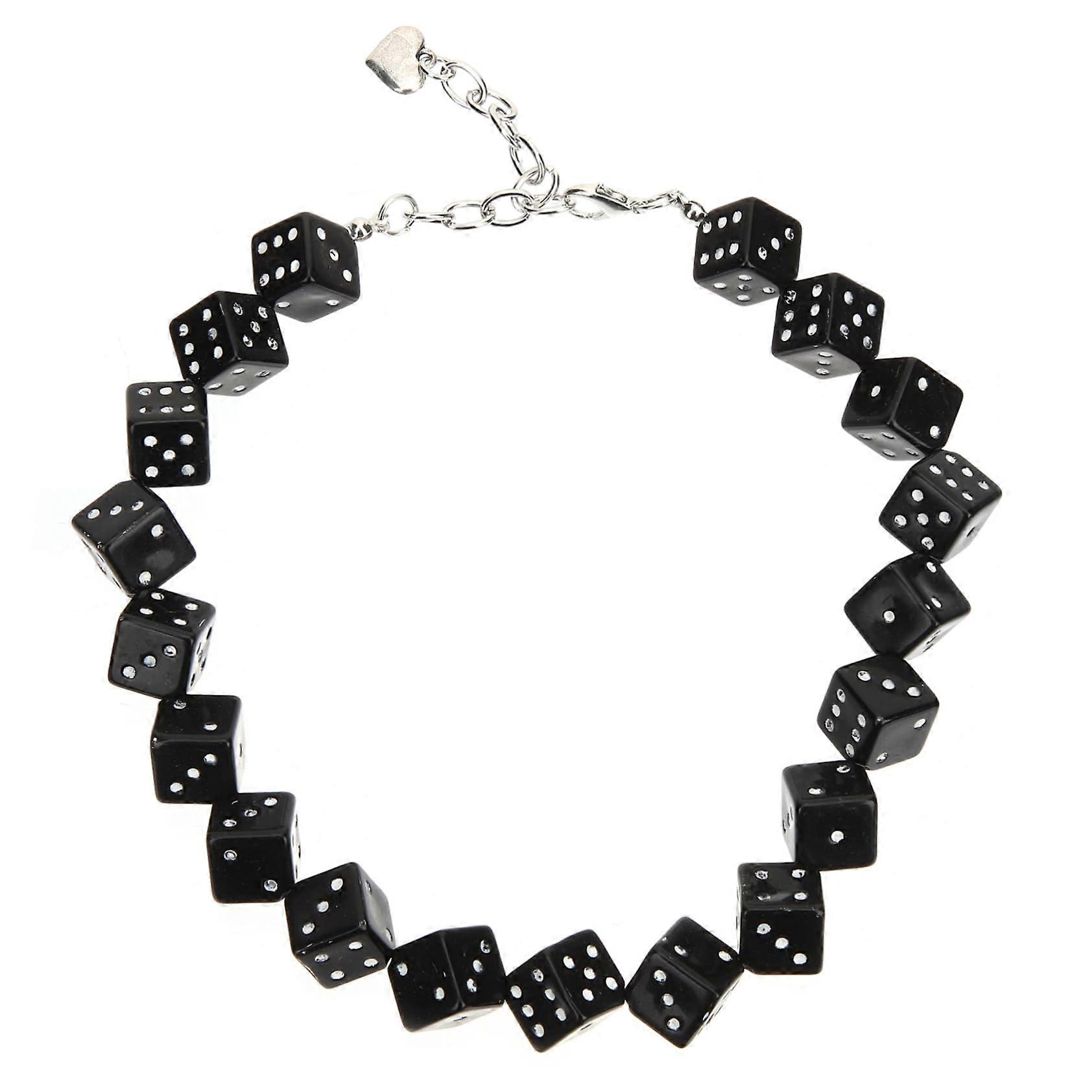 Cube Necklace for Lovers Square Pendant Simple Unisex Chain Acrylic