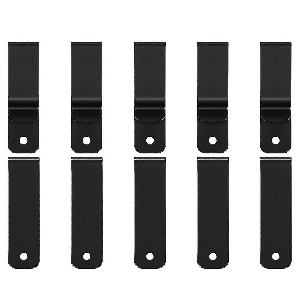 10-Piece Metal Belt & HolsterClips Single Hole Spring Buckle