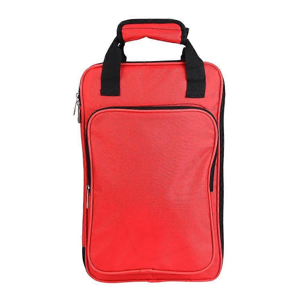 Drum Stick Bag Thickened Cotton Multi Function Storage Red Double Strap Bag