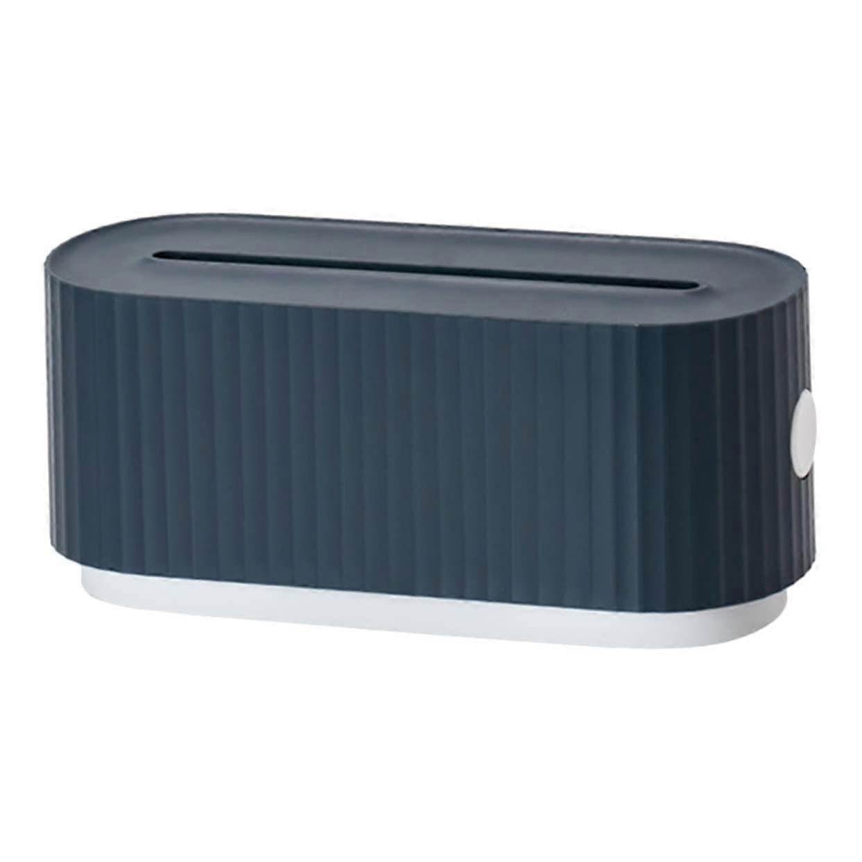 Power Storage Box Tray Organiser for Computer Wires, 33.1x14.3cm Blue Cable Management and Phone Holder