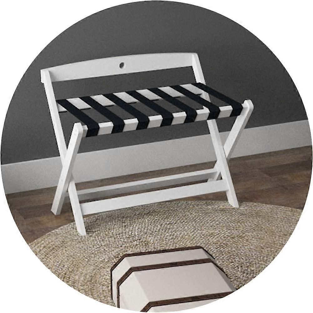 Folding luggage rack, collapsible suitcase stand, foldable, solid wood, white Ref: 2501