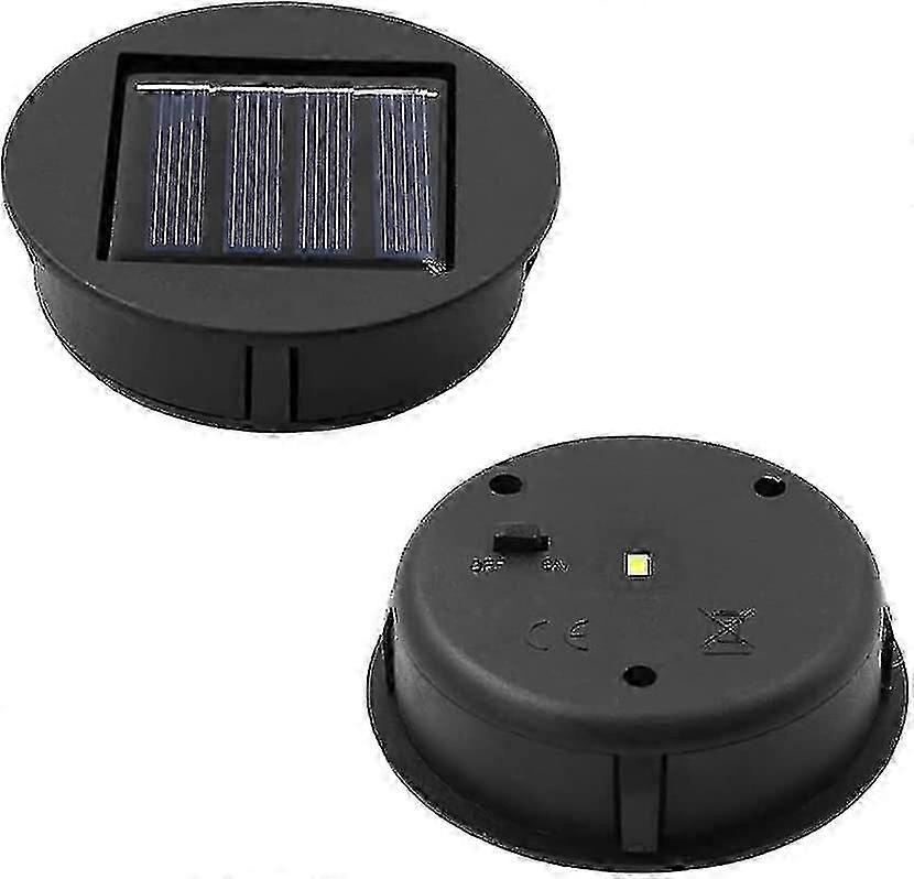 Replacement Solar Light with 8cm Bulb, 2 Pcs Solar Panel Lantern Replacement Cover, Replacement Lamp for Hanging Lantern, DIY Solar Led Lights Garden