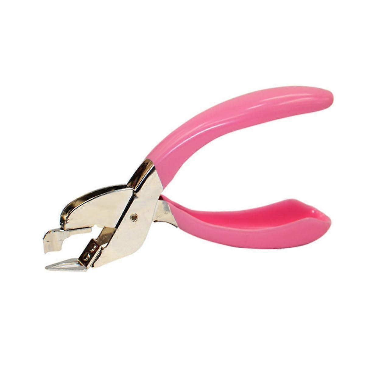 Universal Handheld Staple Remover Tool, Pink Office Stapler Removal Clip, Durable Material Damage Removal, 18x12.2cm