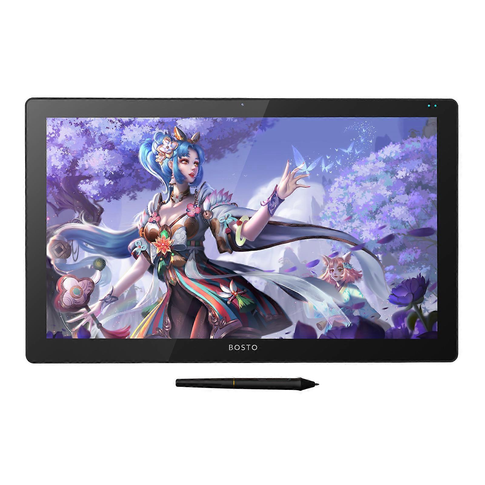 BOSTO X7 Drawing Tablet H-IPS LCD Screen 21.5in Graphics Drawing Tablet with 120%sRGB Tilt Function Digital Art Drawing Pad 8192 Pressure 8 Customiza