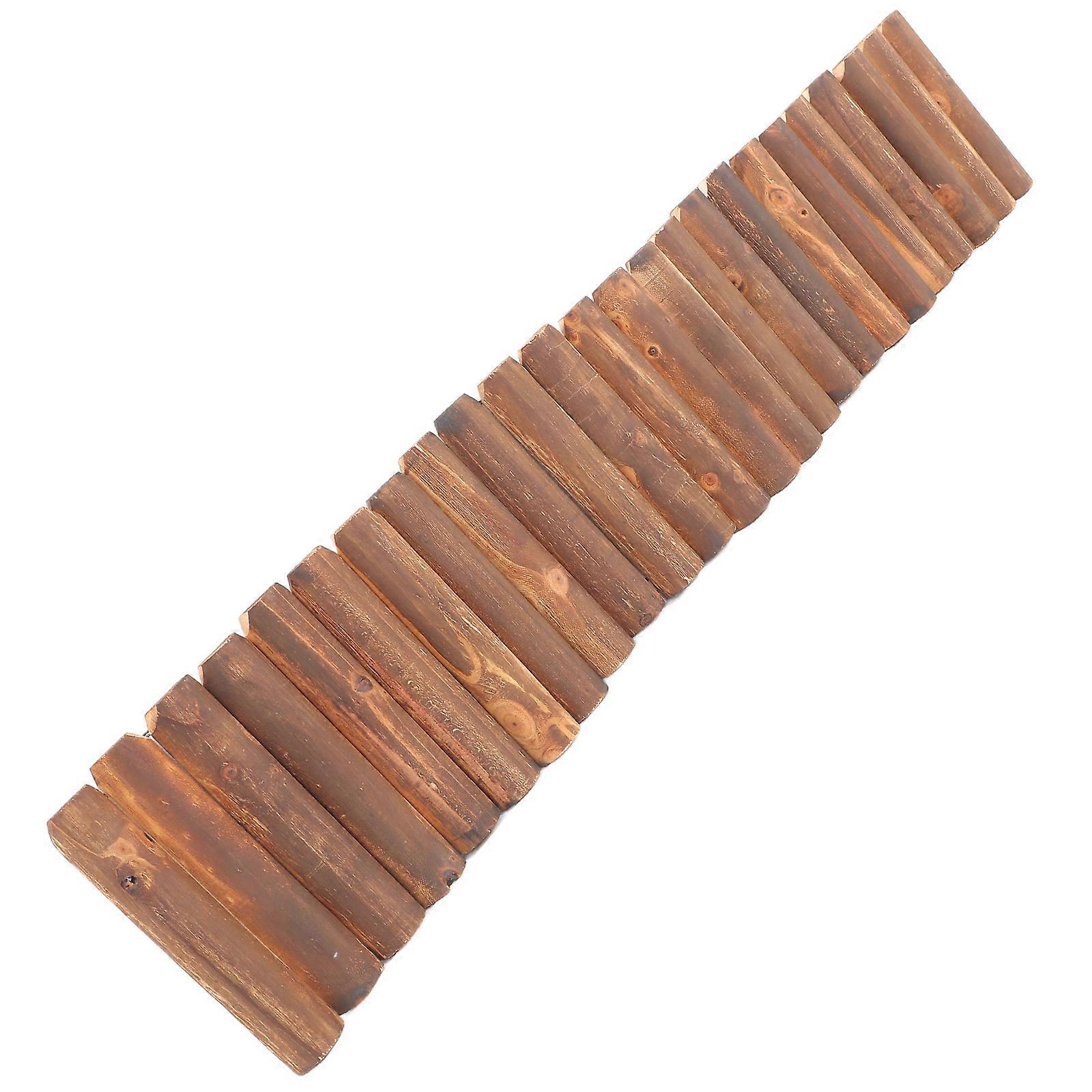 Garden Edging Border Wood Gardeners Exhibit Enclosure Light Brown 120.00X25.00X0.60CM Reusable Longer Protection 1Pcs