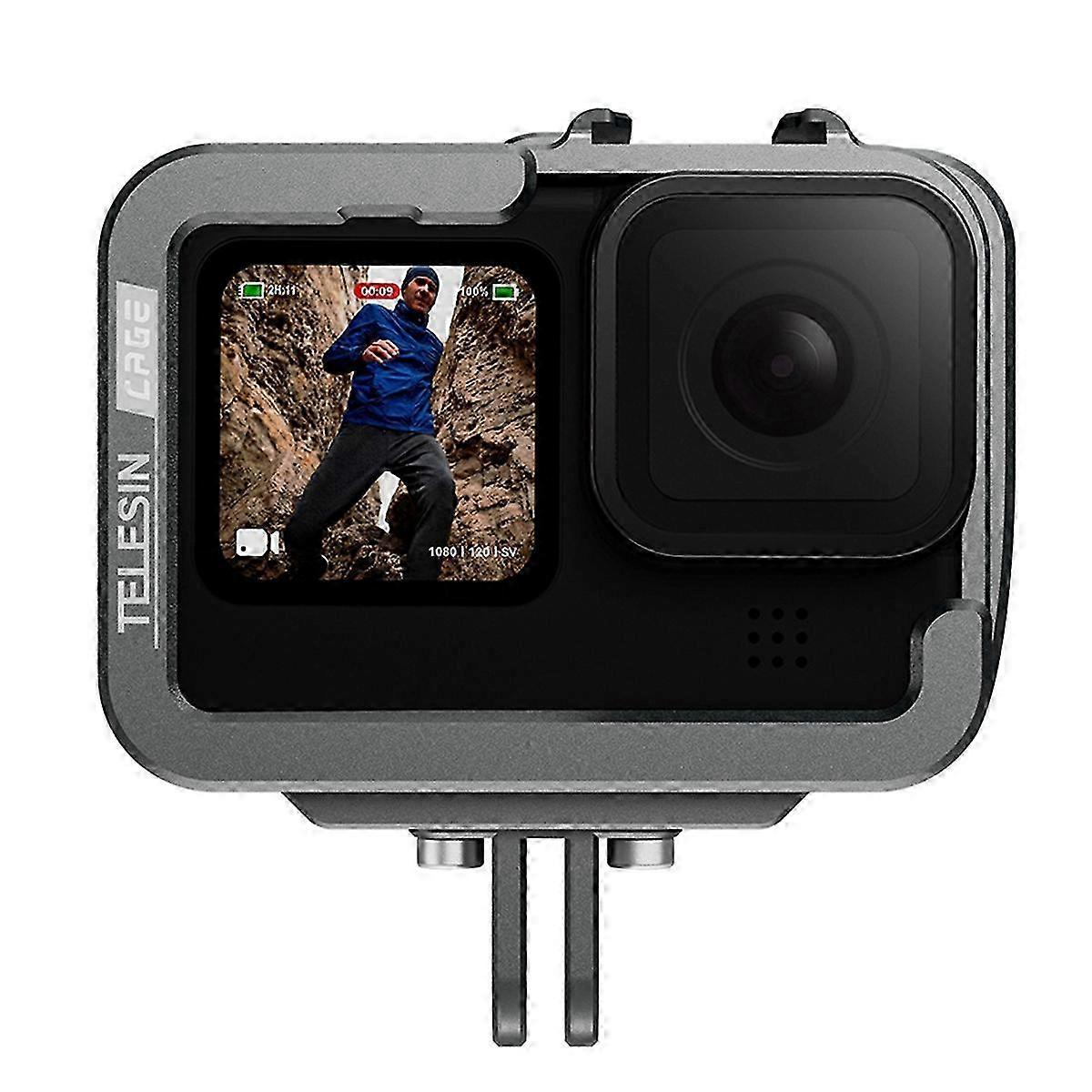 Horizontal & Vertical Cage Frame for GoPro Hero 12 - Versatile Mounting Accessory for Enhanced Filming Stability
