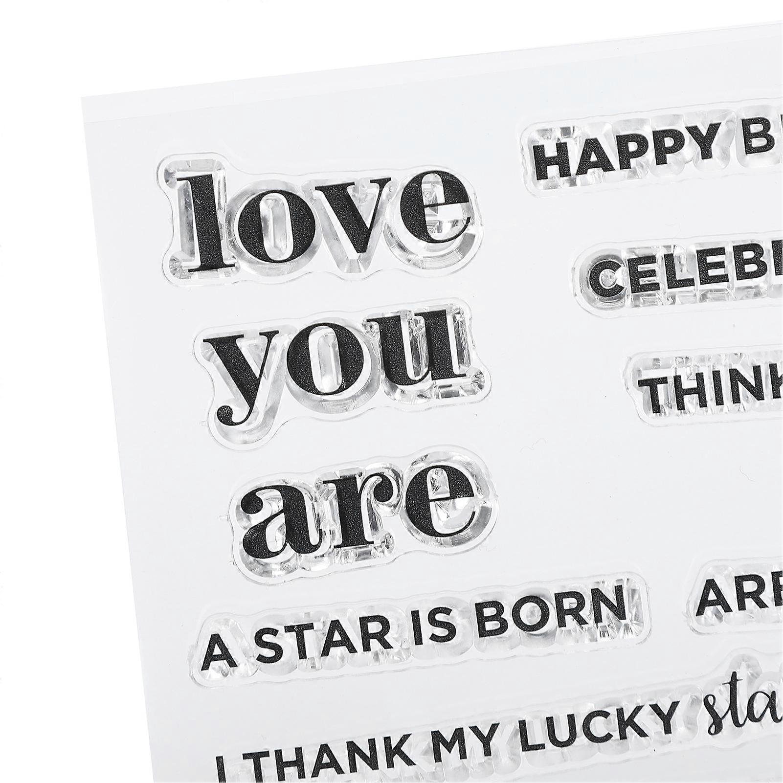 5Pcs Transparent Stamp Rubber TPR DIY Journal Craft Art Multi Pattern Accessories