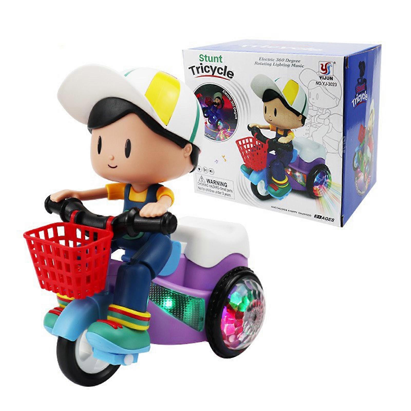 Electric Tricycle Toys 360 Degree Rotation Stunt Tricycle for Kids for Kids